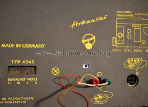 Arkansas 57 S/N 4345 Ch= 2340 S u. N ; Blaupunkt Ideal, (ID = 2039806) Radio