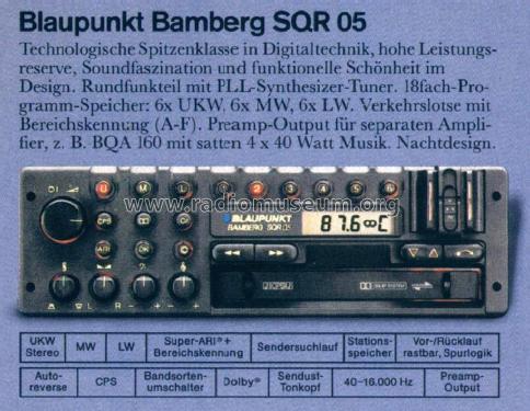 Bamberg SQR 05 7.644.898.010; Blaupunkt Ideal, (ID = 2816942) Car Radio