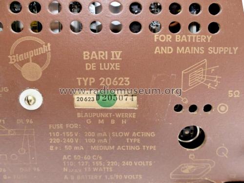 Bari IV de Luxe 20623; Blaupunkt Ideal, (ID = 2255746) Radio