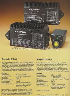 Bedienteil für Stereo - Verstärker - Booster 7.607.368.010; Blaupunkt Ideal, (ID = 2712087) Altri tipi