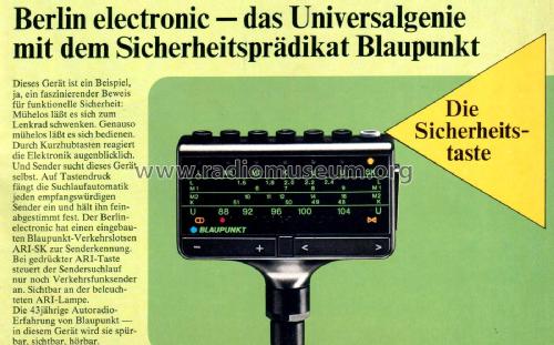 Berlin electronic 7.634.750 ab F 100001; Blaupunkt Ideal, (ID = 2211048) Car Radio