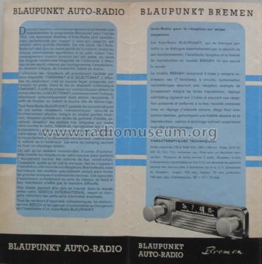 Blaupunkt Auto-Radio, Prospekt 1955 ; Blaupunkt Ideal, (ID = 3065099) Paper