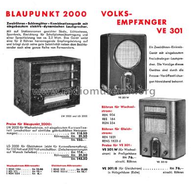 Blaupunkt Radio-Apparate und Lautsprecher 1933-34 ; Blaupunkt Ideal, (ID = 2841495) Paper