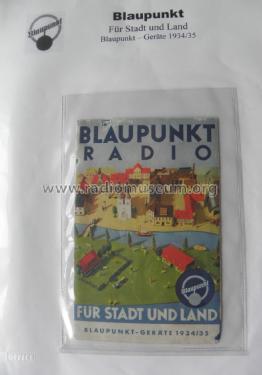 Blaupunkt Radio für Stadt und Land 1934/35; Blaupunkt Ideal, (ID = 3090571) Paper