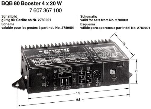 Booster BQB 80 7.607.367.100 /110 /111; Blaupunkt Ideal, (ID = 2700328) Ampl/Mixer