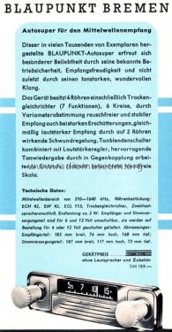 Bremen ab R 35001; Blaupunkt Ideal, (ID = 2097100) Car Radio