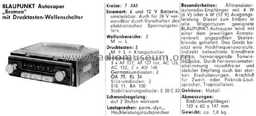 Bremen ab V 350001; Blaupunkt Ideal, (ID = 2393875) Autoradio