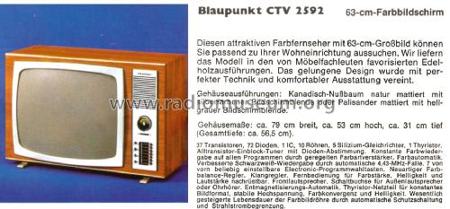 CTV2592 7.669.320; Blaupunkt Ideal, (ID = 2260165) Televisión