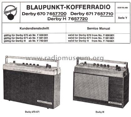 Derby 671 7.657.710; Blaupunkt Ideal, (ID = 2680104) Radio