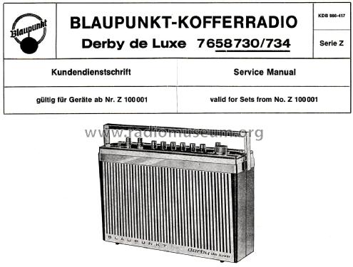 Derby de Luxe 7.658.730; Blaupunkt Ideal, (ID = 2678743) Radio