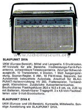 Diva K 93510; Blaupunkt Ideal, (ID = 2669784) Radio
