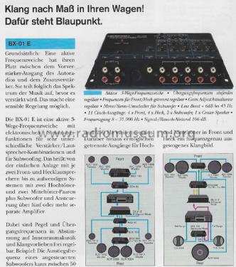 Electronic Crossover Network BX-01E; Blaupunkt Ideal, (ID = 2678633) Ampl/Mixer