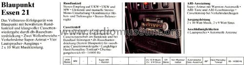 Essen 21 7.641.052.010; Blaupunkt Ideal, (ID = 2391349) Car Radio