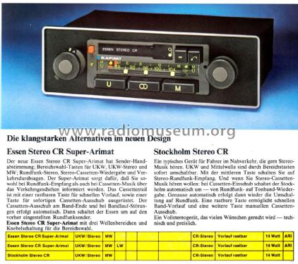 Essen-Stereo CR Super-Arimat 7.638.925; Blaupunkt Ideal, (ID = 2701553) Car Radio