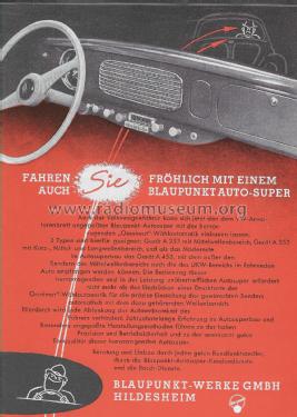 Fahren auch Sie fröhlich mit einem Blaupunkt Auto-Super , Prospekt ; Blaupunkt Ideal, (ID = 2790005) Paper