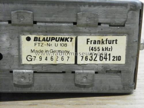Frankfurt 7.632.641.210; Blaupunkt Ideal, (ID = 2864162) Car Radio