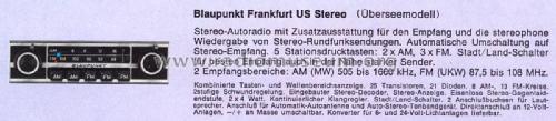 Frankfurt Stereo US 7.639.696 ab 2770001; Blaupunkt Ideal, (ID = 2108170) Autoradio