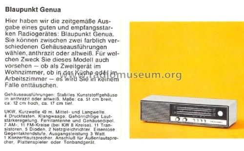 Genua 7.629.220; Blaupunkt Ideal, (ID = 2356528) Radio