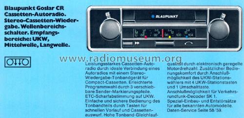Goslar CR 7.633.931; Blaupunkt Ideal, (ID = 2104088) Car Radio