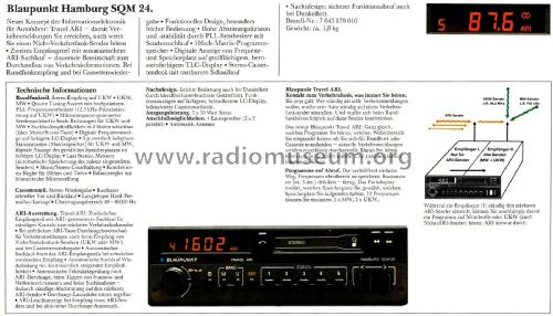 Hamburg SQM 24 / 7 644 858 010; Blaupunkt Ideal, (ID = 2101035) Car Radio