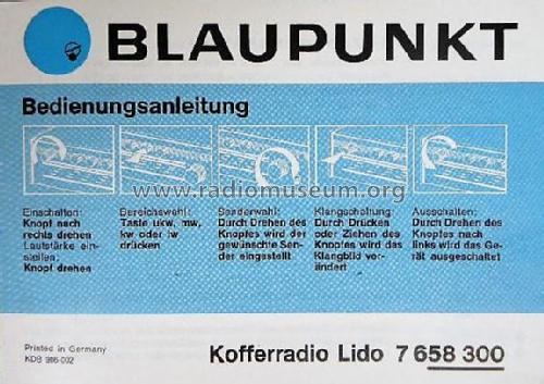 Lido 7.658.300; Blaupunkt Ideal, (ID = 2641498) Radio