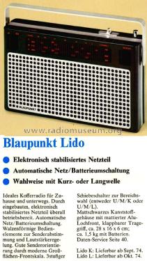 Lido UMK 7.654.330; Blaupunkt Ideal, (ID = 2671660) Radio
