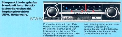 Ludwigshafen 7.633.320; Blaupunkt Ideal, (ID = 2103715) Autoradio