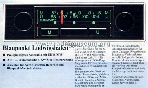 Ludwigshafen 7.635.320 ab F 6750001; Blaupunkt Ideal, (ID = 2210351) Car Radio