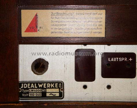 LW4000; Blaupunkt Ideal, (ID = 2063579) Radio