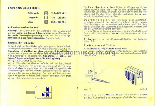 Mainz ATR Serie U ab Nr.: U 21779; Blaupunkt Ideal, (ID = 3129103) Radio