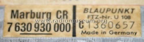 Marburg CR 7.630.930 ab 1350001; Blaupunkt Ideal, (ID = 2879438) Car Radio