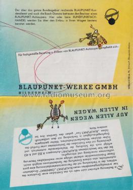 Mit Blaupunkt Autoradio auf Reise und Urlaub Prospekt 1953; Blaupunkt Ideal, (ID = 3083320) Paper