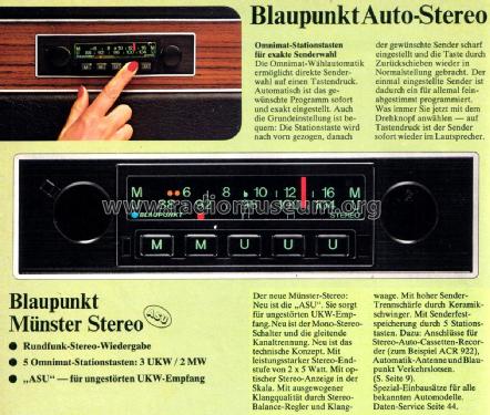 Münster Stereo 7.635.420; Blaupunkt Ideal, (ID = 2211589) Car Radio