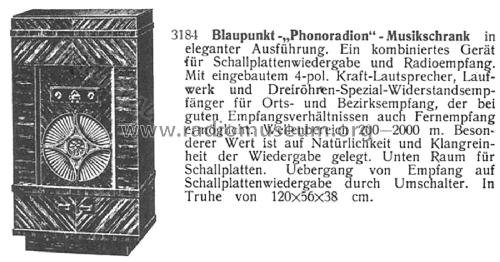 Phonoradion W; Blaupunkt Ideal, (ID = 2580625) Radio