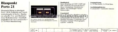 Porto 21 7.641.048.419; Blaupunkt Ideal, (ID = 2390947) Car Radio