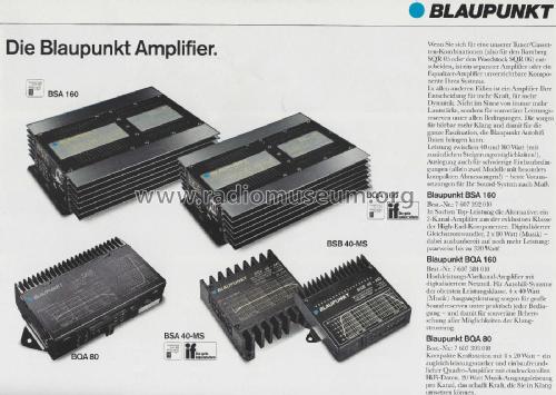 Quadro Amplifier BQA160 7.607.384.010; Blaupunkt Ideal, (ID = 2687434) Ampl/Mixer