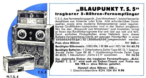 Radio-Koffer TS5; Blaupunkt Ideal, (ID = 2417405) Radio