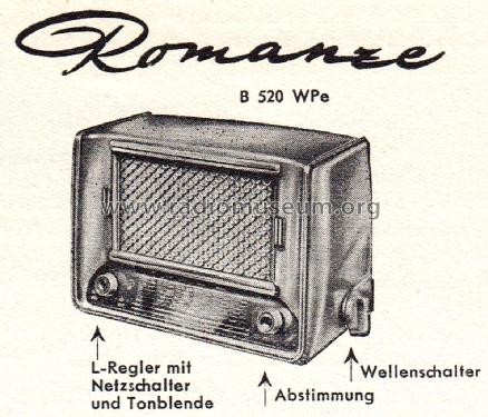 Romanze B520-WPe; Blaupunkt Ideal, (ID = 2584405) Radio