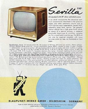 Sevilla US 7653; Blaupunkt Ideal, (ID = 2683739) Television