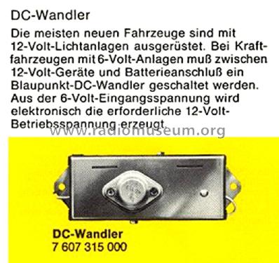 Spannungswandler 7.607.315.000; Blaupunkt Ideal, (ID = 2528364) Strom-V