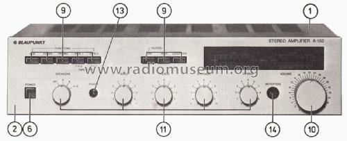 Stereo Amplifier A-150 7.629.150; Blaupunkt Ideal, (ID = 2222191) Ampl/Mixer