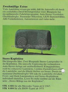 Recaro Kopfstützen-Lautsprecher STK6601 , STK6604 ; Blaupunkt Ideal, (ID = 2674157) Altavoz-Au