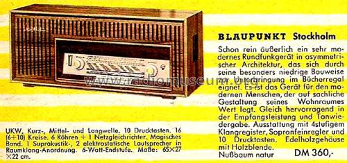 Stockholm 21150; Blaupunkt Ideal, (ID = 2731209) Radio