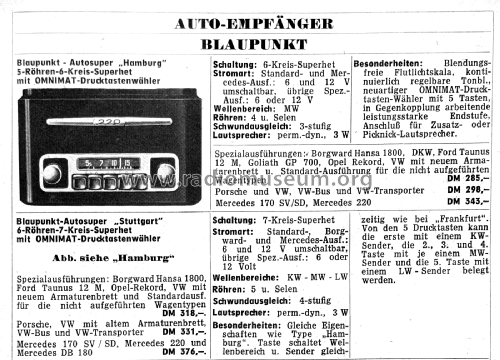 Stuttgart ; Blaupunkt Ideal, (ID = 3057199) Car Radio