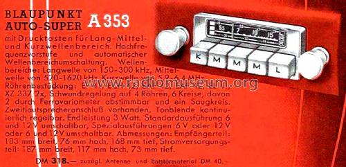 Stuttgart A353; Blaupunkt Ideal, (ID = 2639395) Car Radio