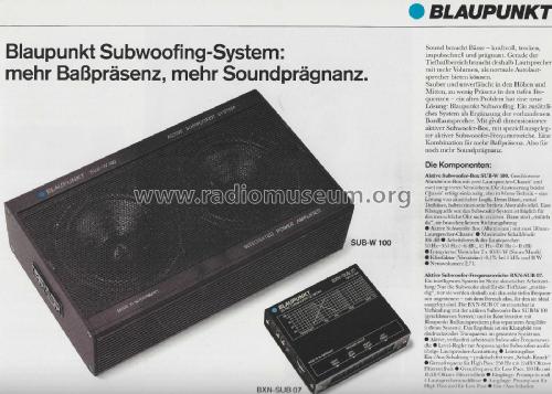 Aktive Subwoofer-Box - Active Subwoofer System SUB - W 100; Blaupunkt Ideal, (ID = 2710195) Speaker-P