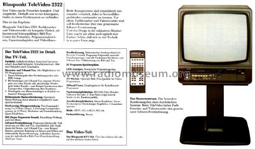 TeleVideo 2322 7.663.820 Ch= FM120; Blaupunkt Ideal, (ID = 2849931) Televisión