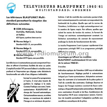 Televiseurs Multistandard, Prospekt ; Blaupunkt Ideal, (ID = 2833938) Paper