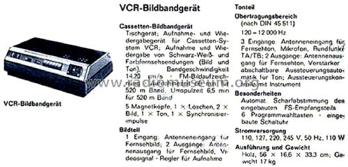 VCR-Bildbandgerät ; Blaupunkt Ideal, (ID = 2848609) Reg-Riprod