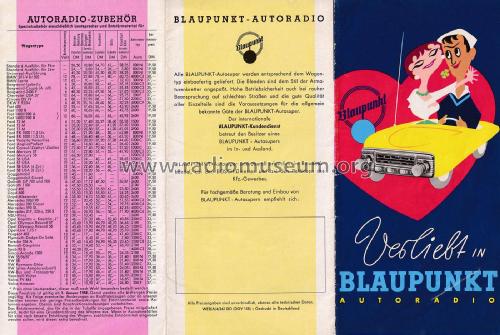 Verliebt in Blaupunkt Autoradio Prospekt 1958; Blaupunkt Ideal, (ID = 2841167) Paper